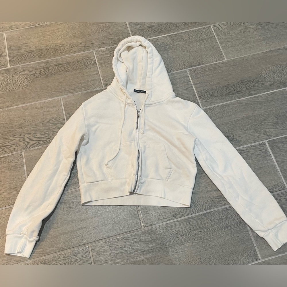 Brandy Melville White Crystal Hoodie